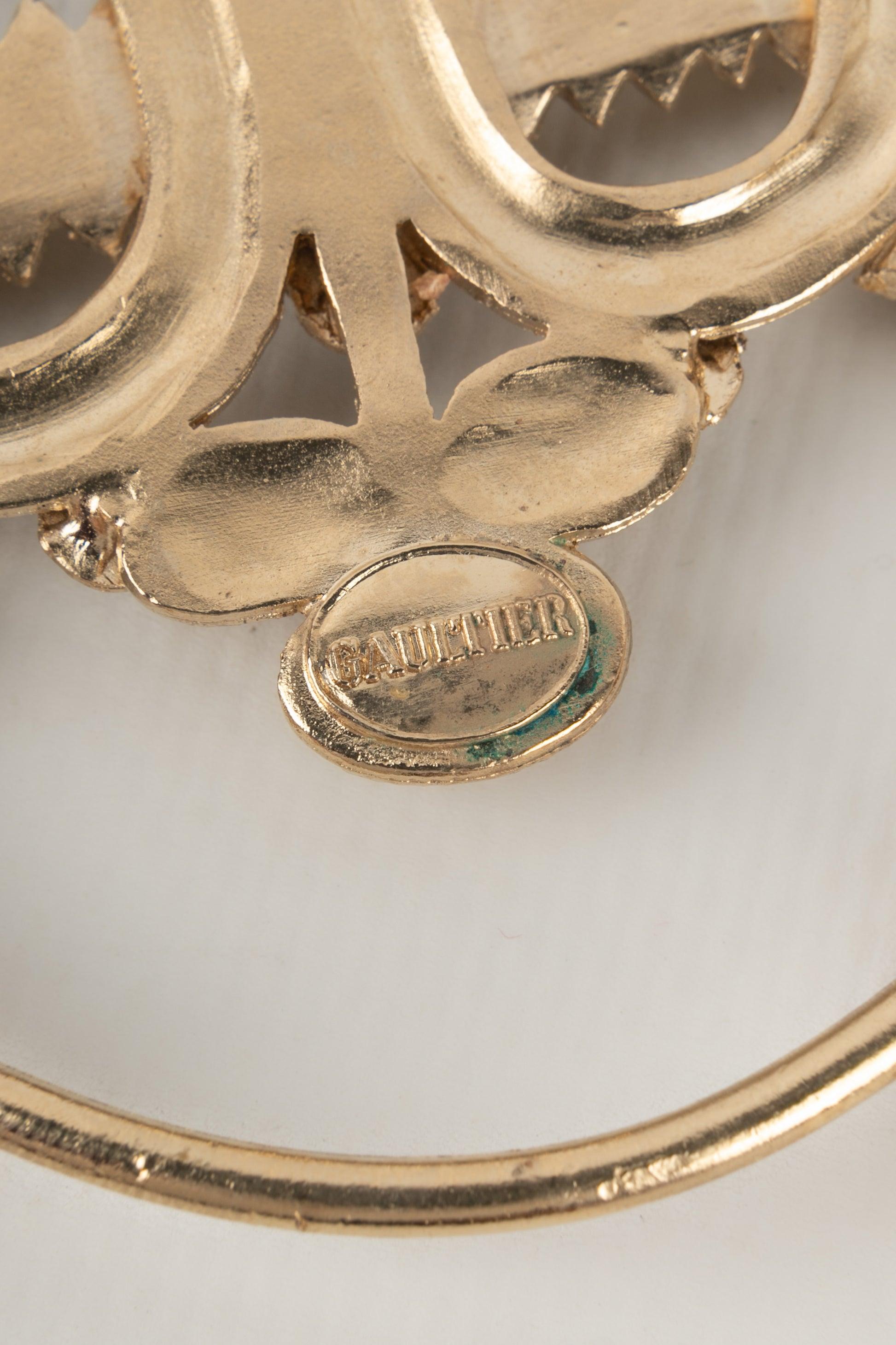 Jean Paul Gaultier Champagner Metall-Halskette im Angebot 1