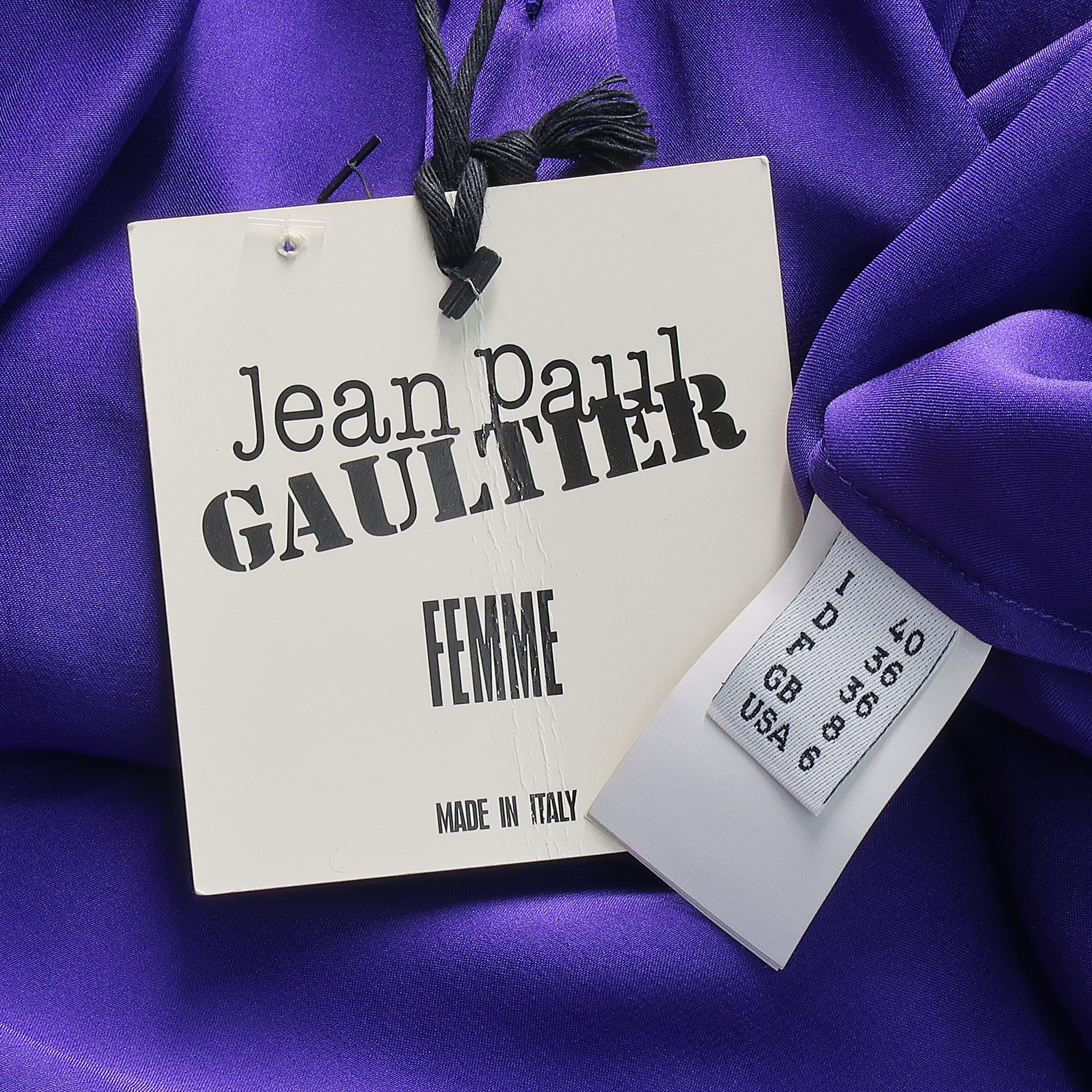 Jean-Paul Gaultier - Haut drapé en soie à motif de croix, circa 2000 Excellent état - En vente à Brussels, BE