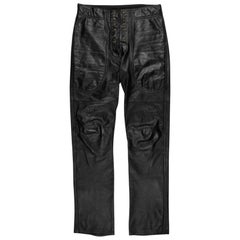 Retro Jean Paul Gaultier Clasp Leather Pants