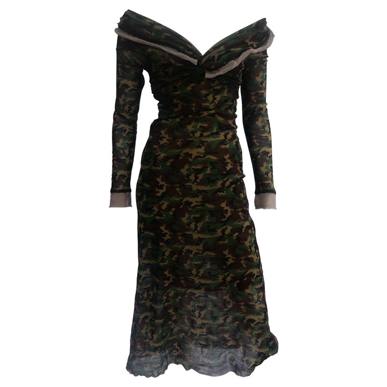 Jean Paul Gaultier Classic Camouflage Long Dress For Sale At 1stdibs