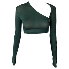 Jean Paul Gaultier Classique 1990er Vintage durchsichtiges Crop Top