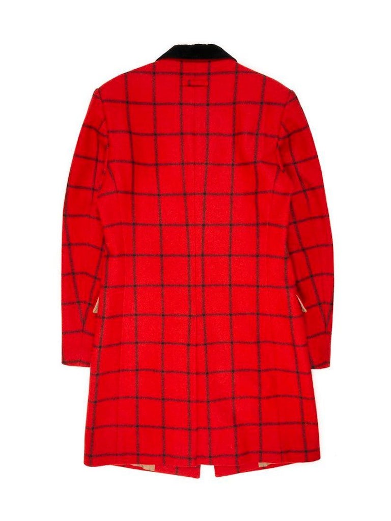 Jean Paul Gaultier Classique AW1997 Checked Overcoat In Excellent Condition For Sale In Beverly Hills, CA