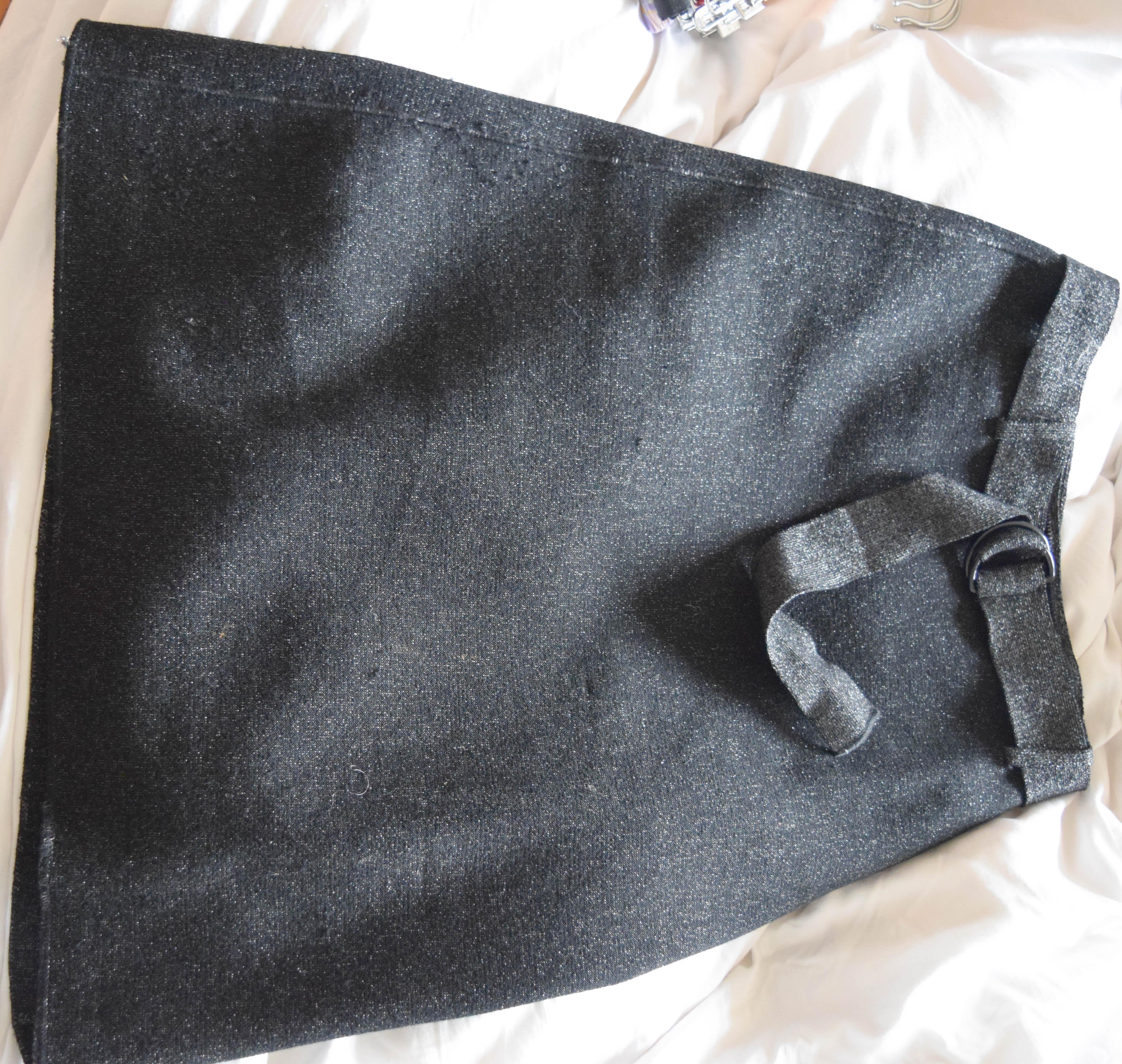 Jean Paul Gaultier Classique black skirt with belt For Sale 5