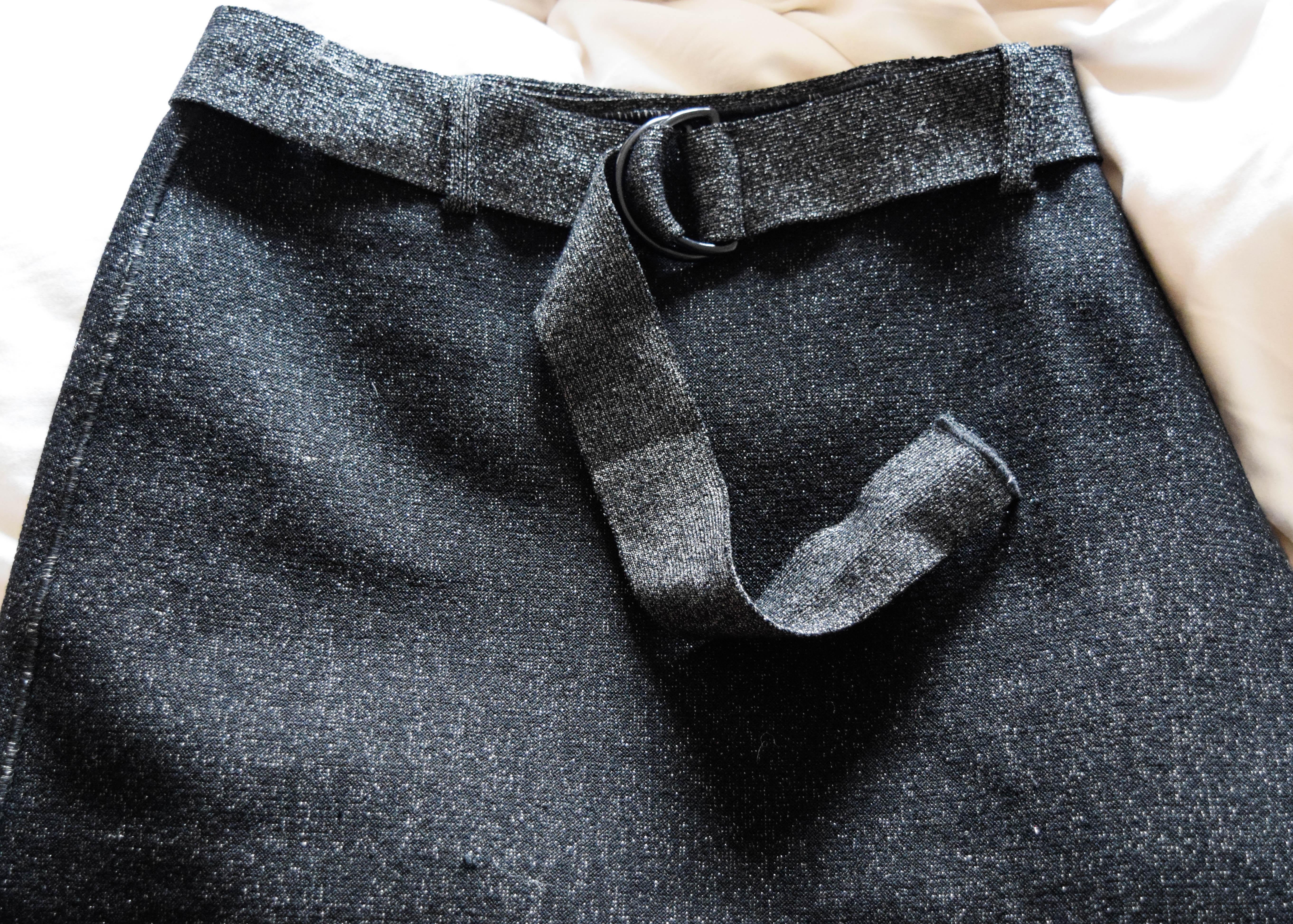 Jean Paul Gaultier Classique black skirt with belt For Sale 6