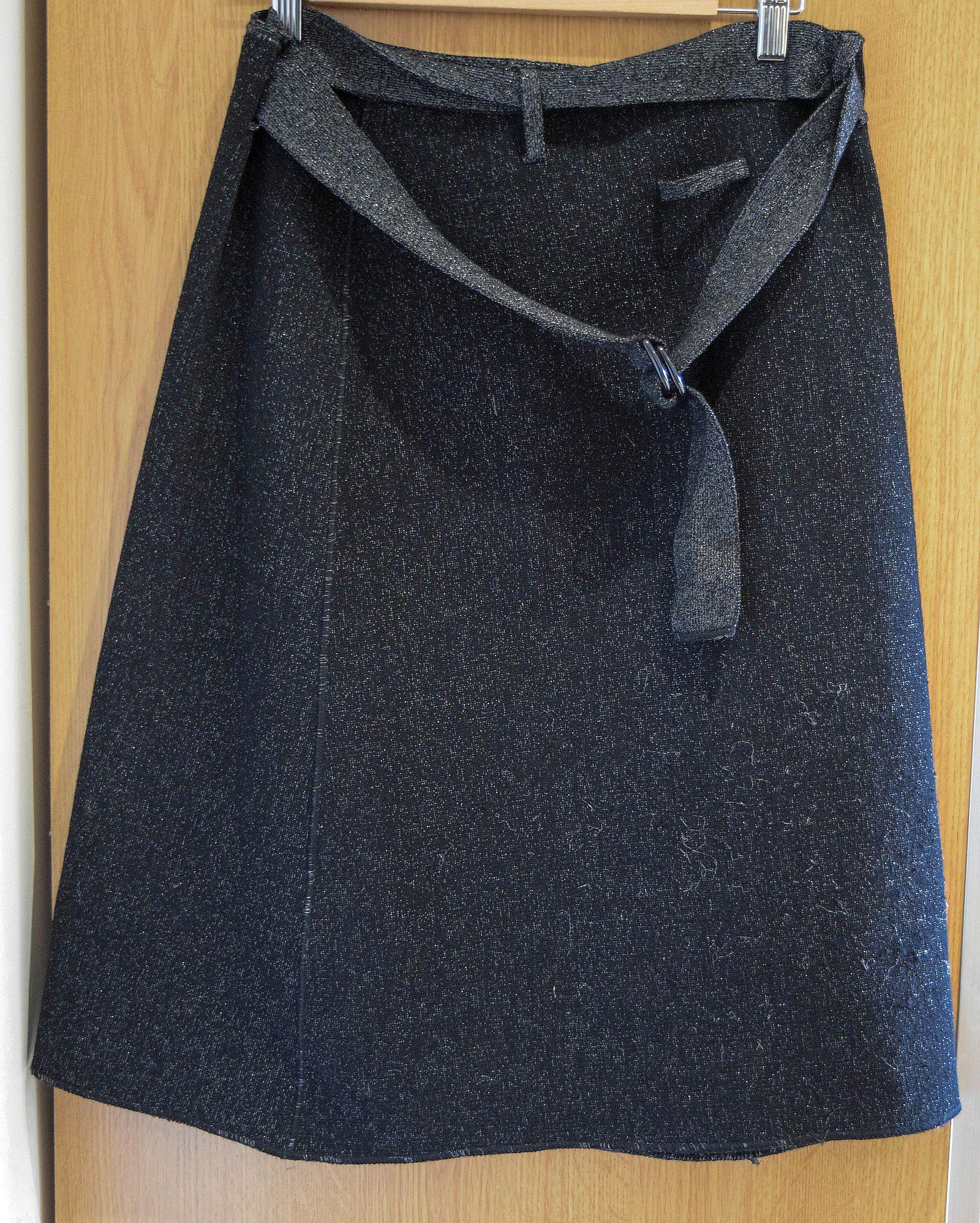 Artisan Jean Paul Gaultier Classique black skirt with belt For Sale