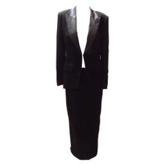 Jean Paul Gaultier Klassisches schwarzes Smokingkleid