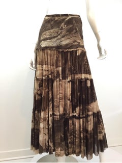 Jean Paul Gaultier Classique Fuzzi-Strickrock in Braun