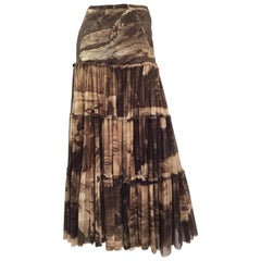 Jean Paul Gaultier Classique Brown Fuzzi Knit Skirt