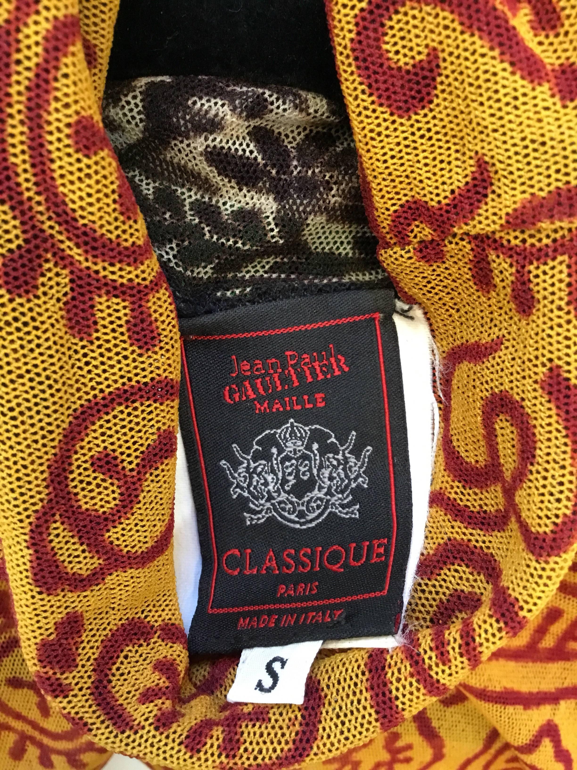 Black Jean Paul Gaultier Classique Fuzzi Stocking Knit Top and Cardigan Set
