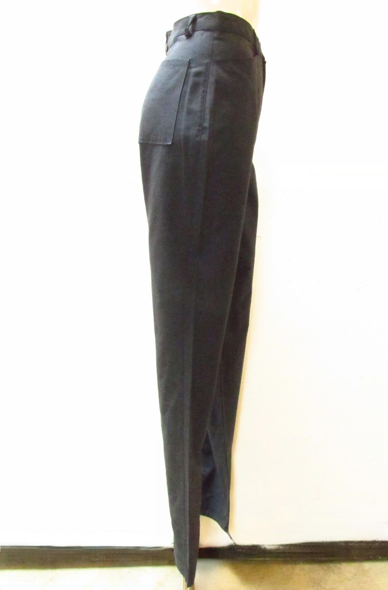 Women's Jean Paul Gaultier Classique Grey-Blue Rayon Pant For Sale