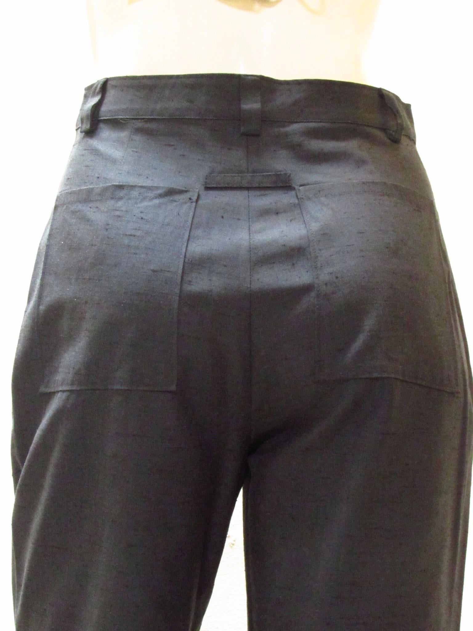 Jean Paul Gaultier Classique Grey-Blue Rayon Pant For Sale 2