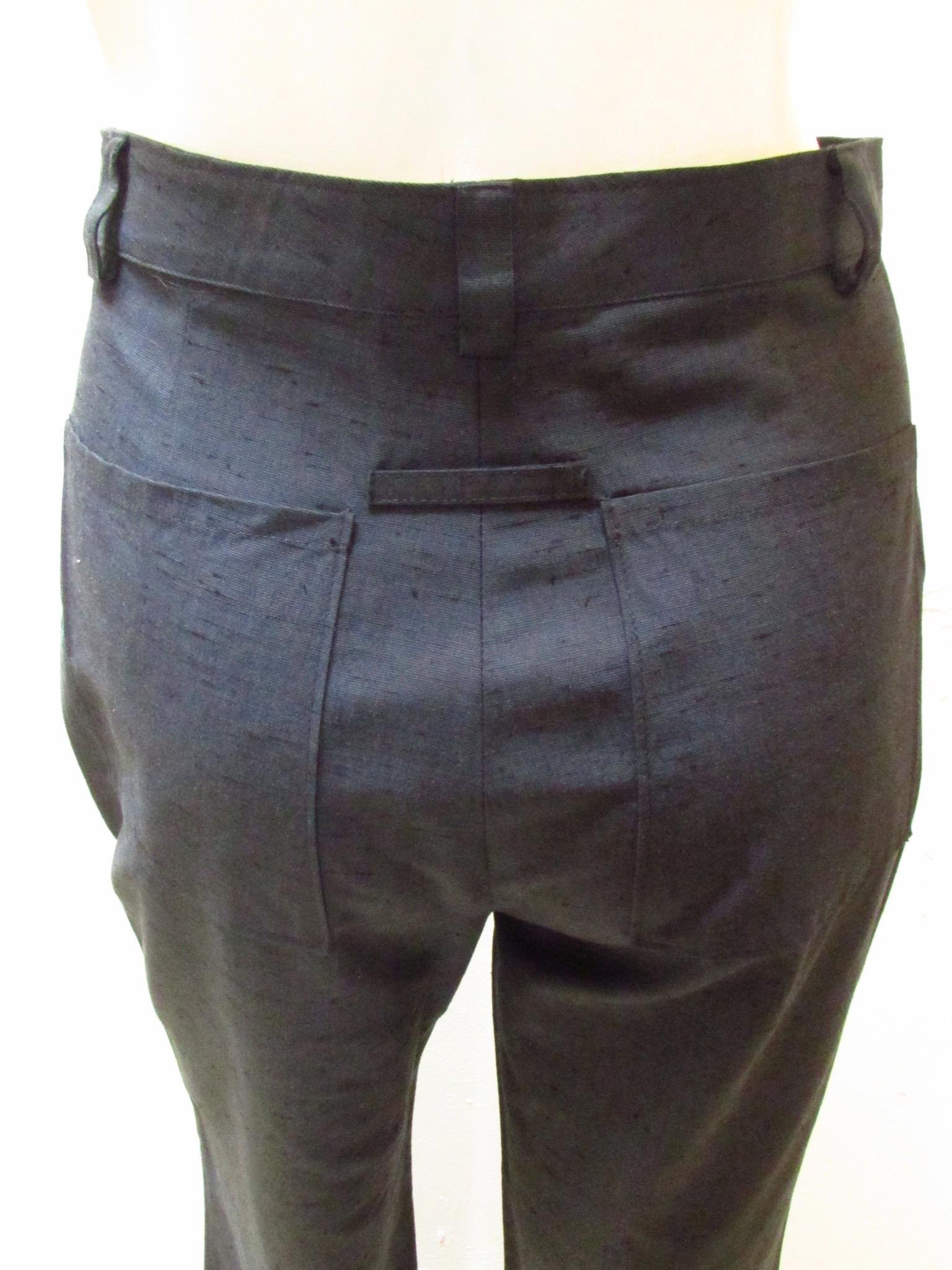 Jean Paul Gaultier Classique Grey-Blue Rayon Pant For Sale 3