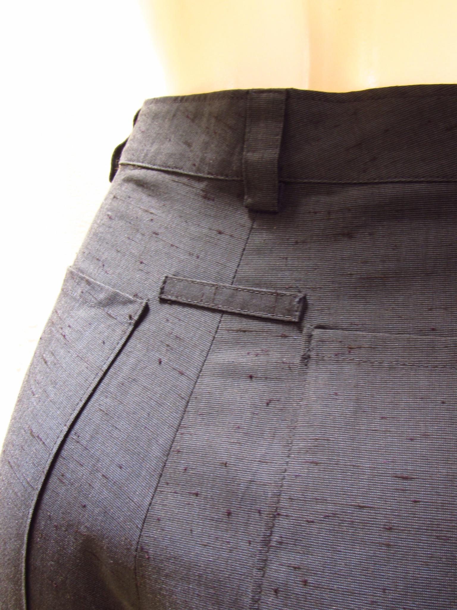 Jean Paul Gaultier Classique Grey-Blue Rayon Pant For Sale 4