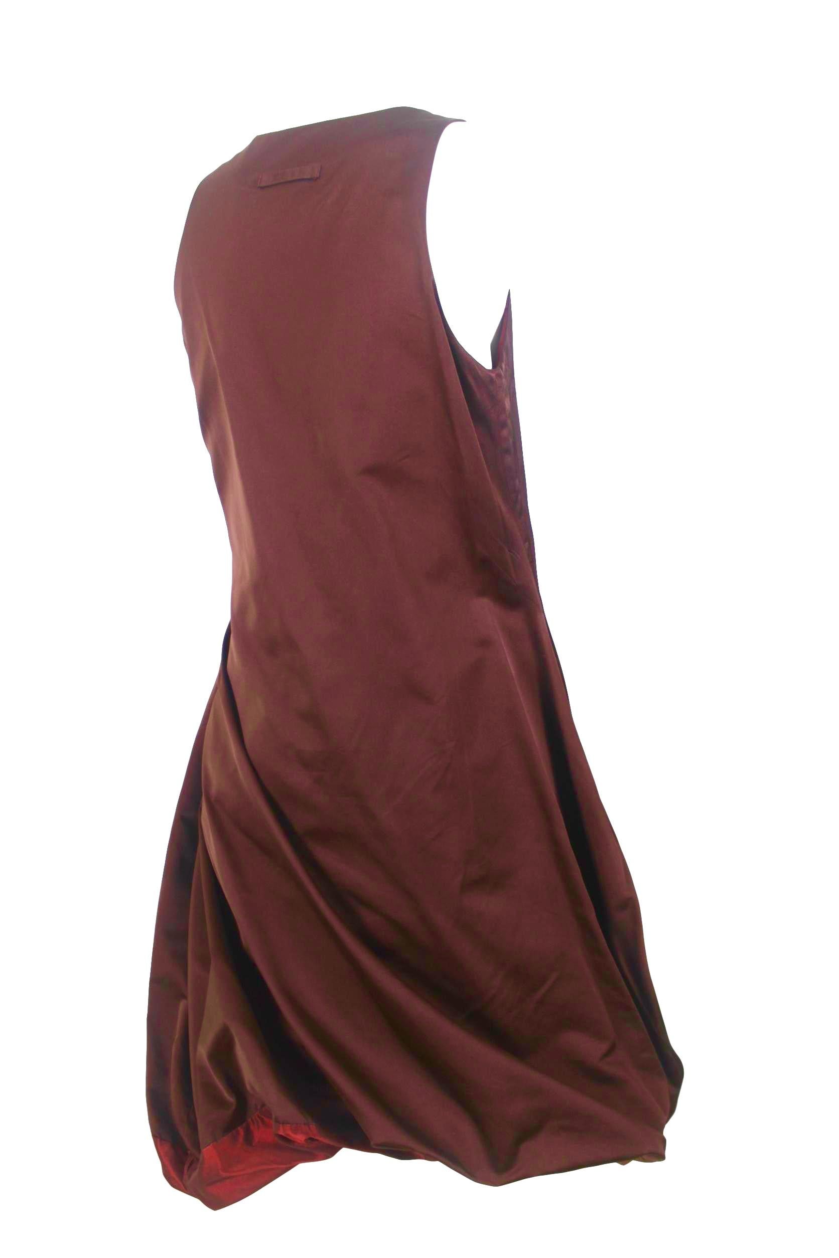 Jean Paul Gaultier Classique Label Bronze Satin Balloon Dress Spring/Summer 2003 For Sale 1