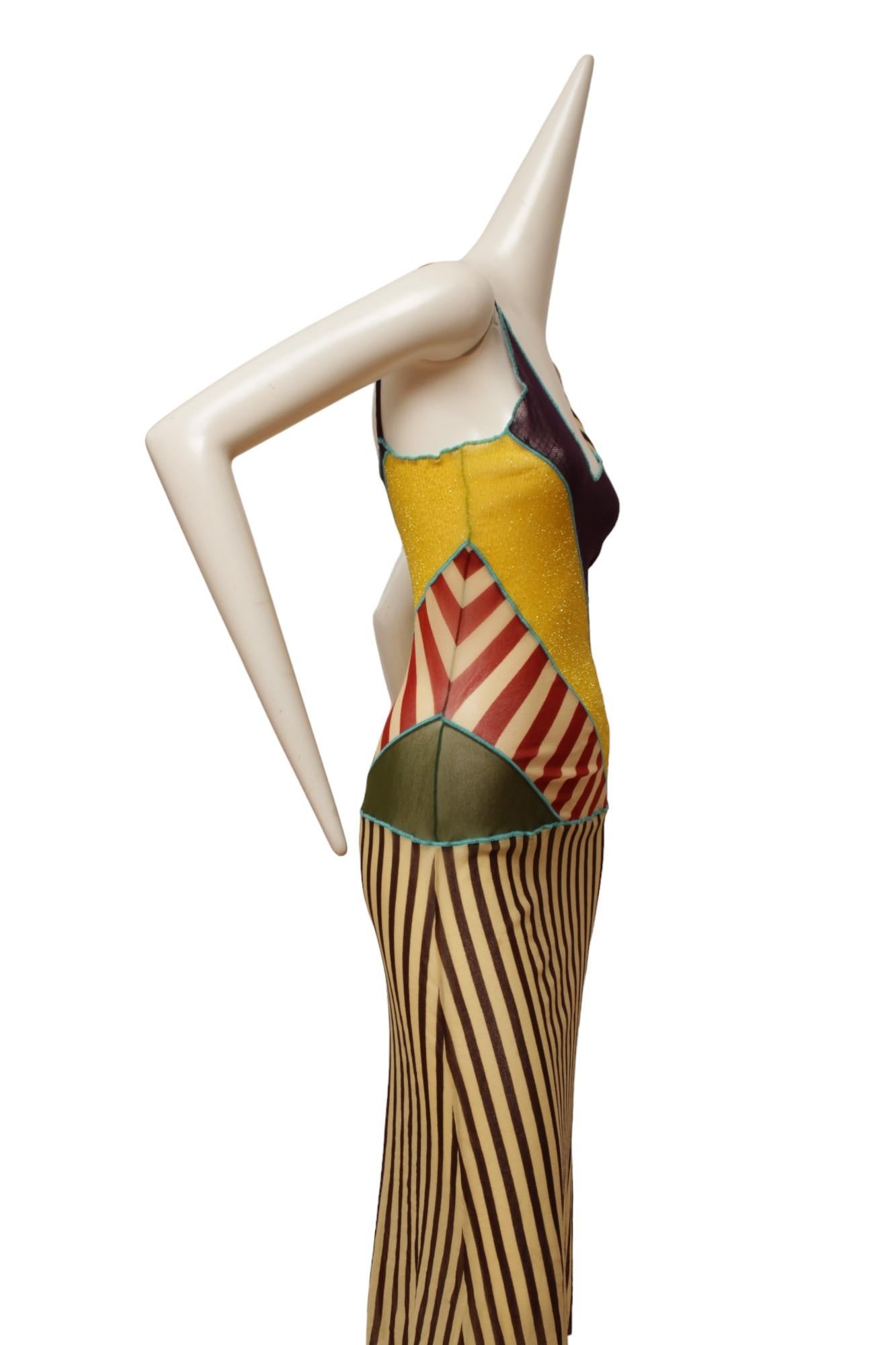 Jean Paul Gaultier Classique Maille Pattern Blocked Tank Dress 7