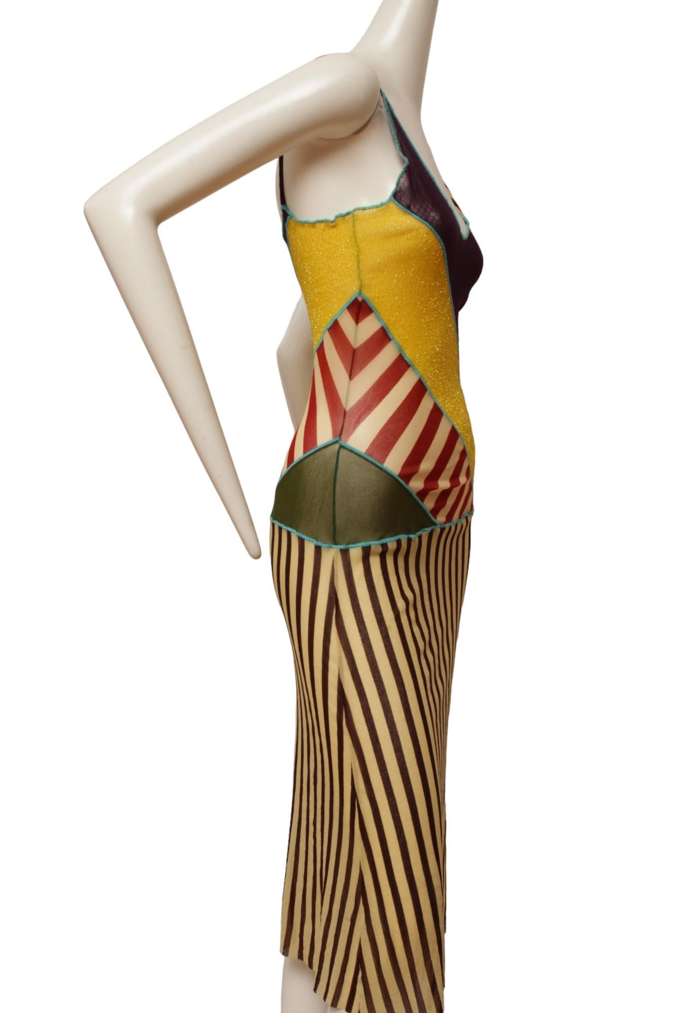 Jean Paul Gaultier Classique Maille Pattern Blocked Tank Dress 8