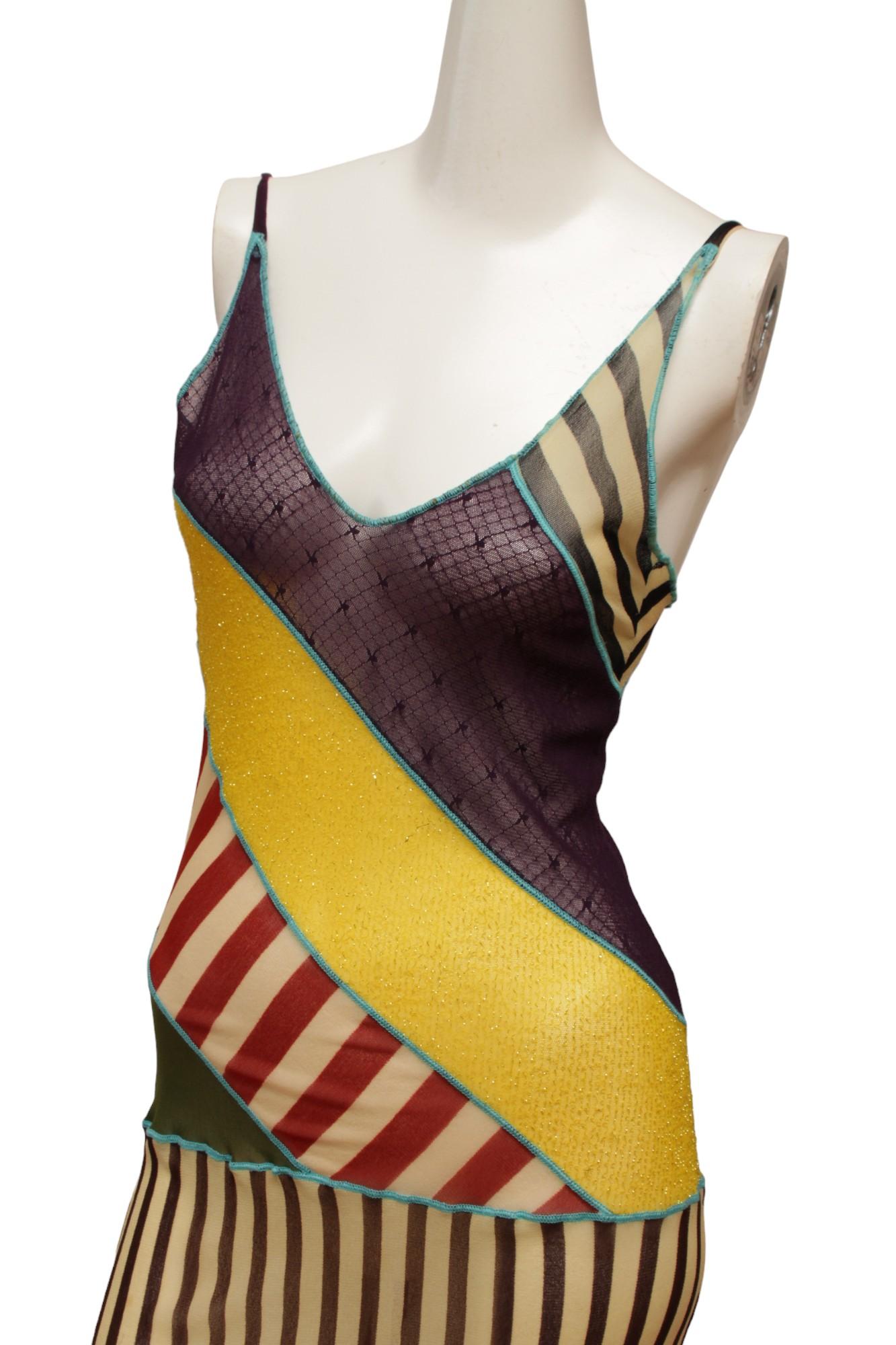 Jean Paul Gaultier Classique Maille Pattern Blocked Tank Dress 1