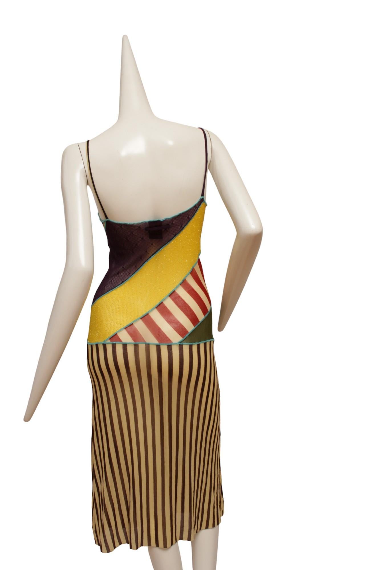 Jean Paul Gaultier Classique Maille Pattern Blocked Tank Dress 5