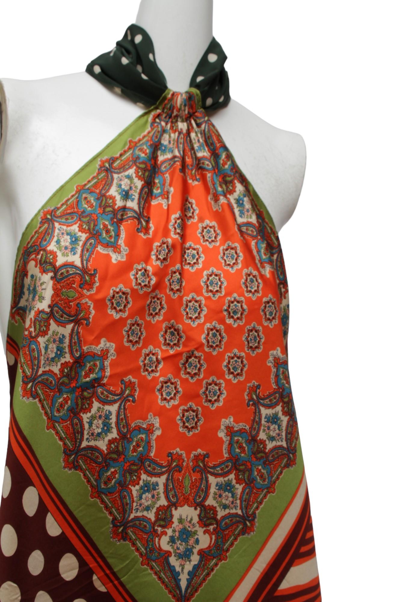 Women's JEAN PAUL GAULTIER, Classique, Patchwork silk pants and silk scarf-like top