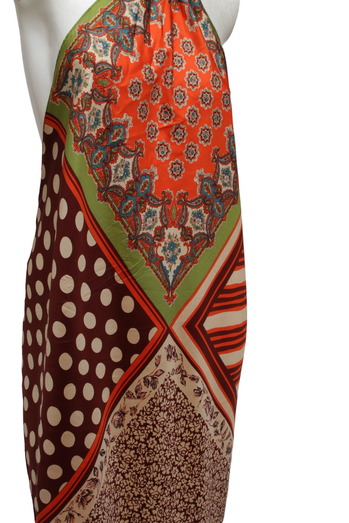 JEAN PAUL GAULTIER, Classique, Patchwork silk pants and silk scarf-like top 1