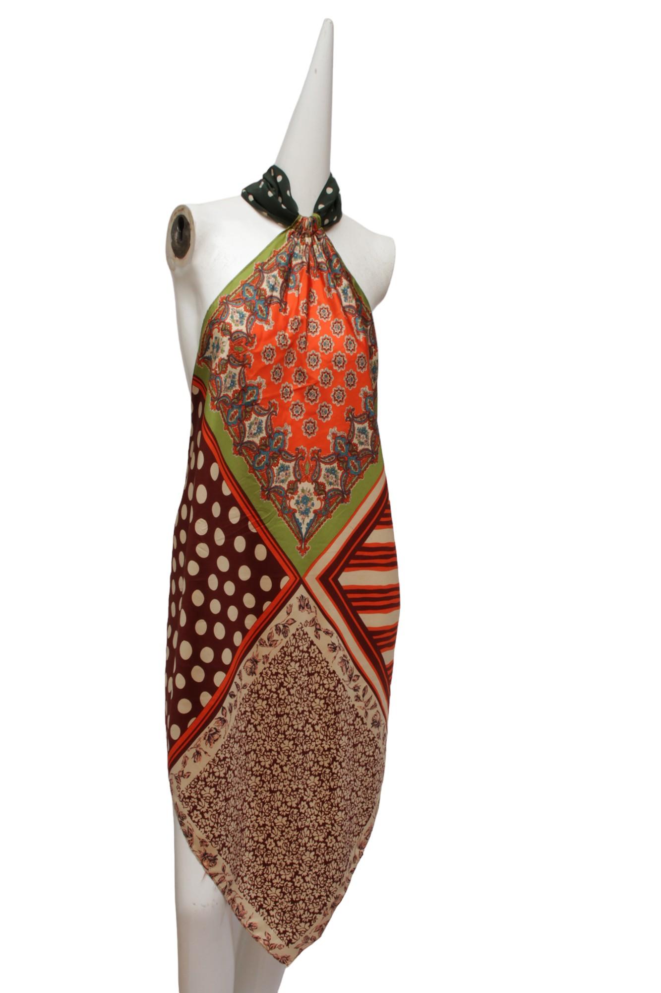 JEAN PAUL GAULTIER, Classique, Patchwork silk pants and silk scarf-like top 2