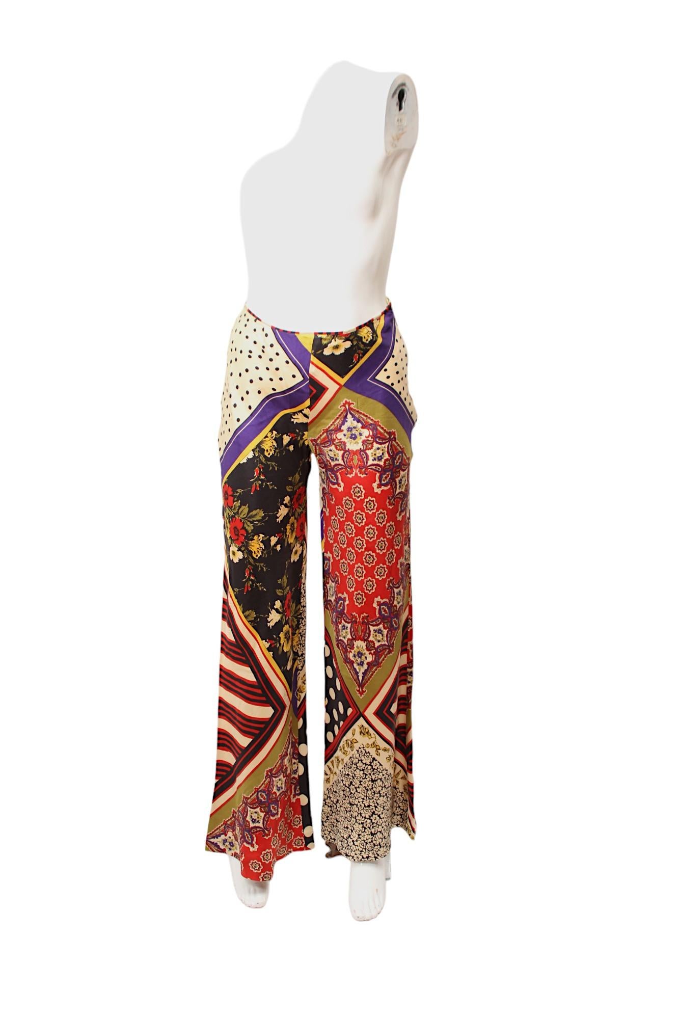 JEAN PAUL GAULTIER, Classique, Patchwork silk pants and silk scarf-like top 3