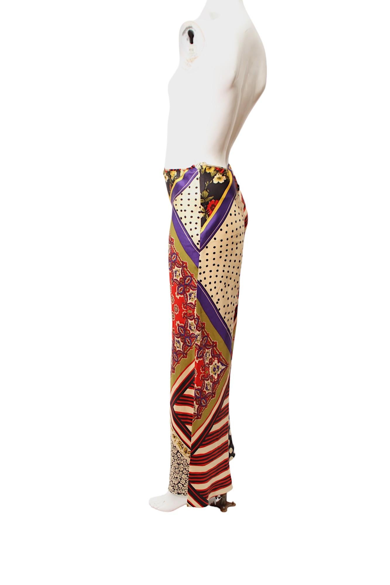 JEAN PAUL GAULTIER, Classique, Patchwork silk pants and silk scarf-like top 4