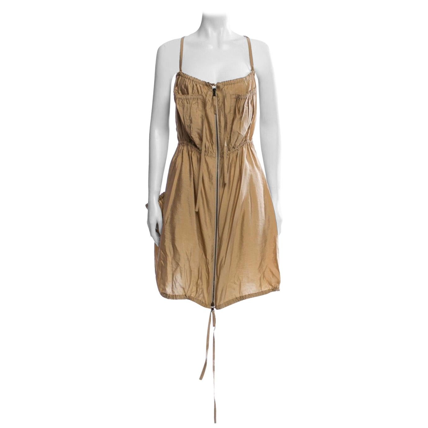 Jean Paul Gaultier Classique Silk Dress, zippers and drawstrings