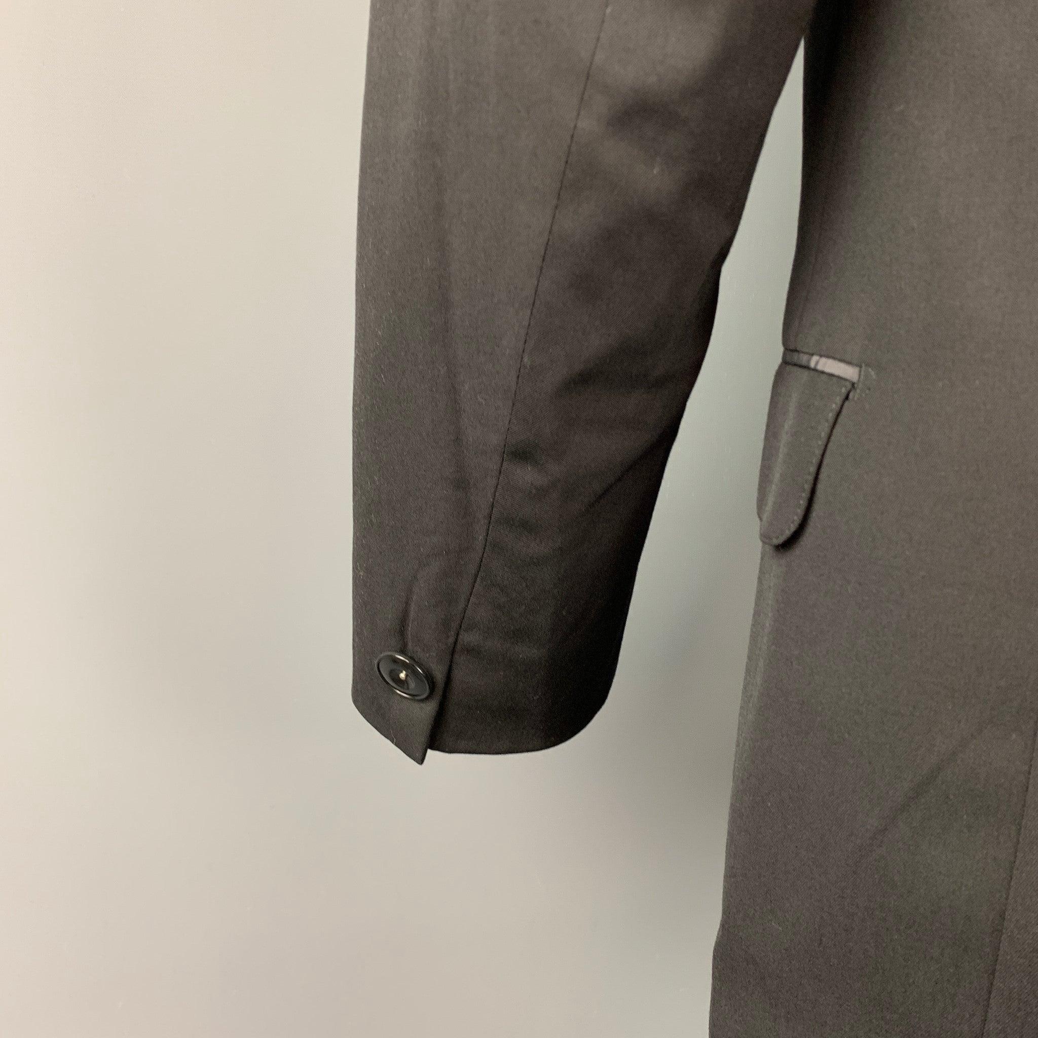 Men's JEAN PAUL GAULTIER CLASSIQUE Size 38 Black Wool Peak Lapel Double Breasted Suit For Sale