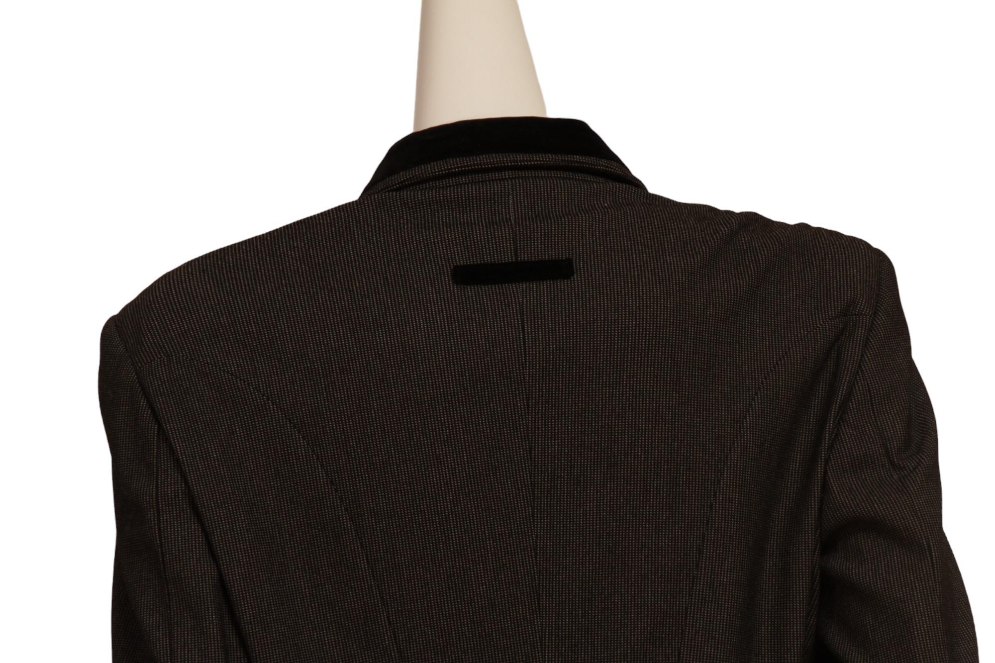 Jean Paul Gaultier Classique, smoking con pantaloni con rifiniture in velluto nero in vendita 14