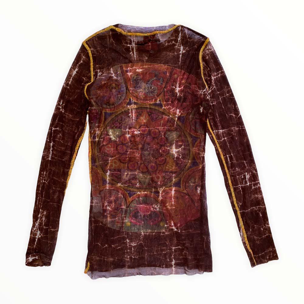 Jean Paul Gaultier Classique  Vintage 1998 Astrología Zodiaco Top de malla Negro en venta