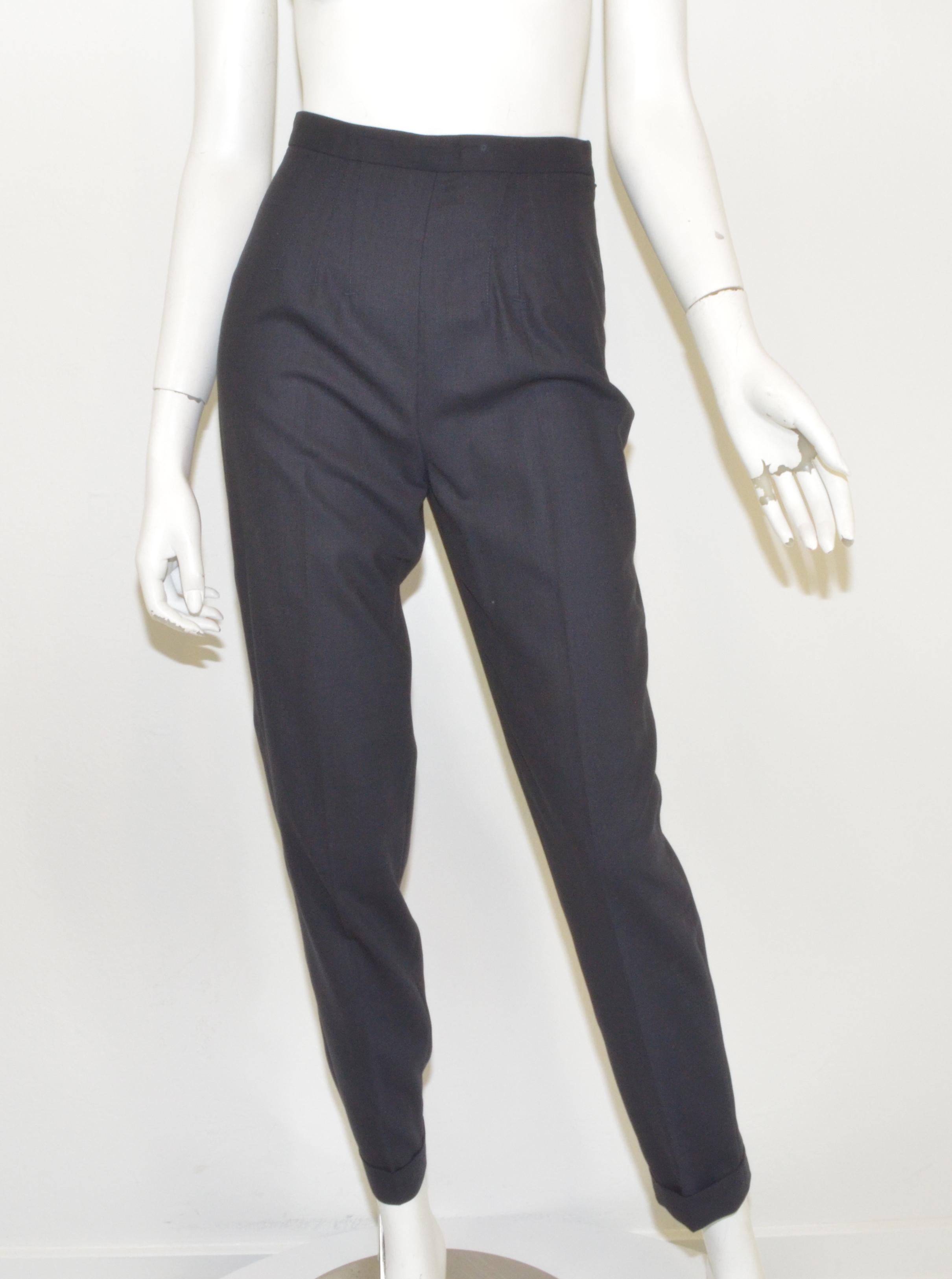 Black Jean Paul Gaultier Classique Vintage Navy Wool Pant with Jacket Suit