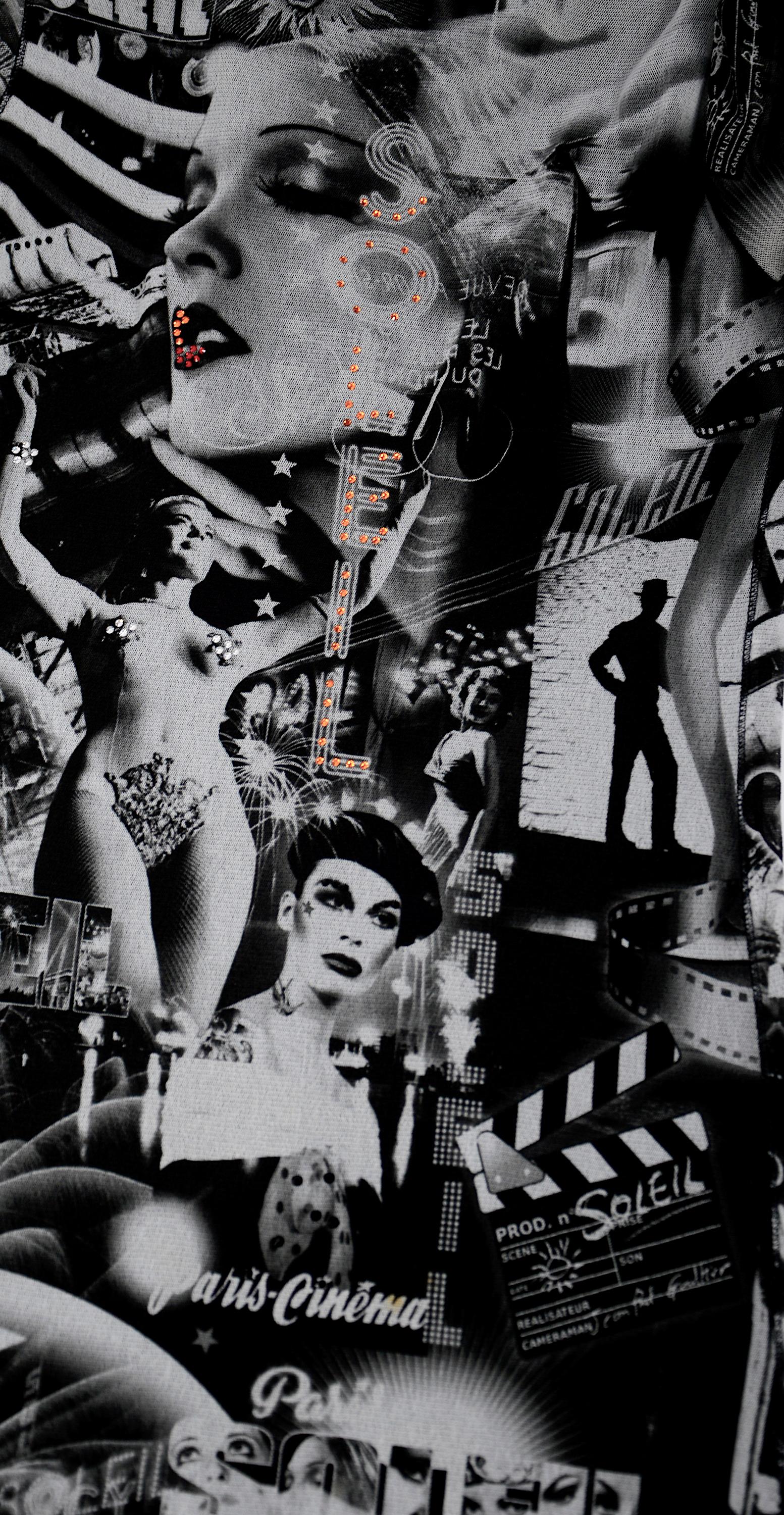 Jean Paul Gaultier Vintage Años 90 París Cine Soleil Print o Circo Vestido de malla elástica

Con una capa de malla estampada sobre una capa interior de malla negra, este vestido ofrece tanto estilo como textura. En excelente estado, el cuello puede