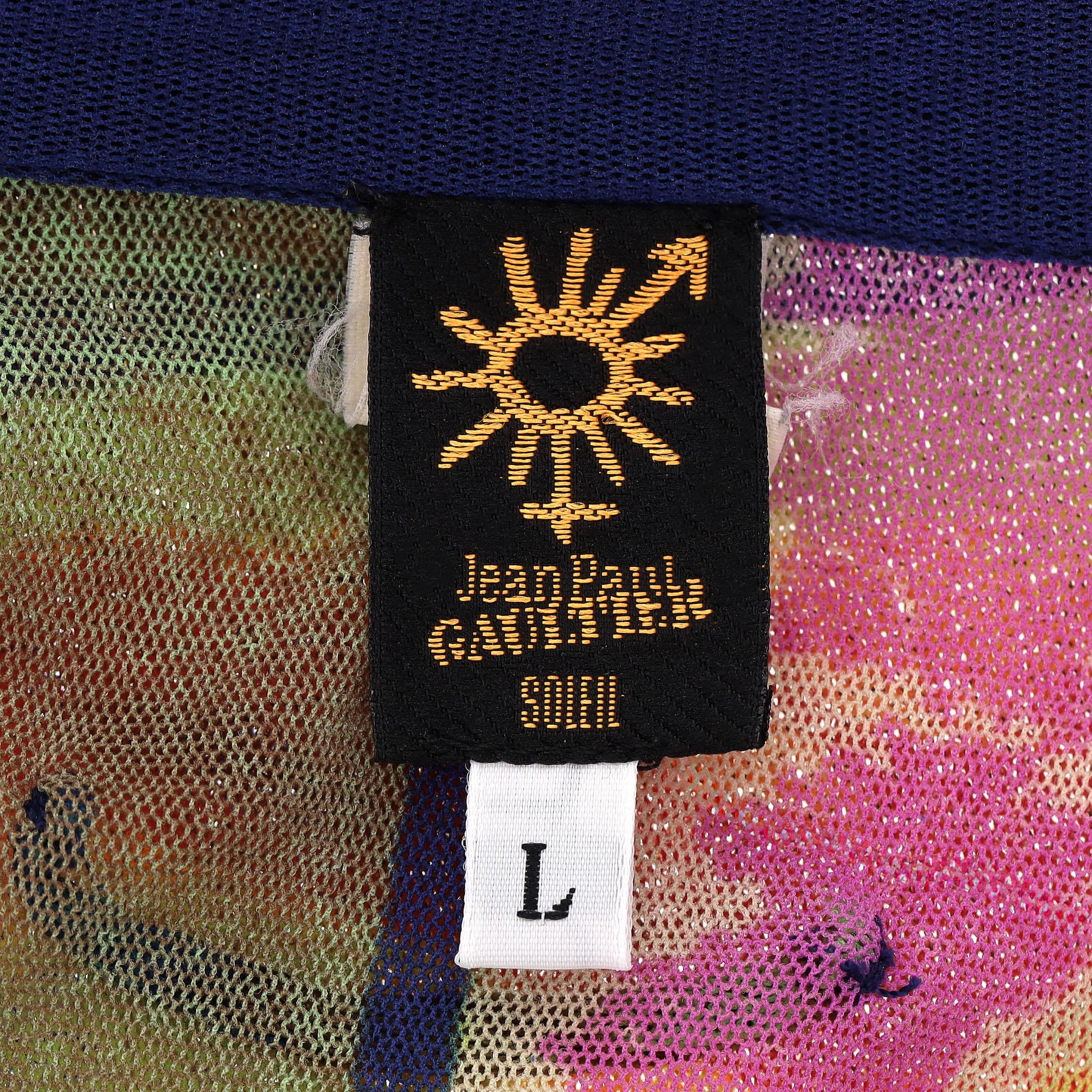 Jean Paul Gaultier Sammler Pop Art Vintage Mesh Top Damen im Angebot