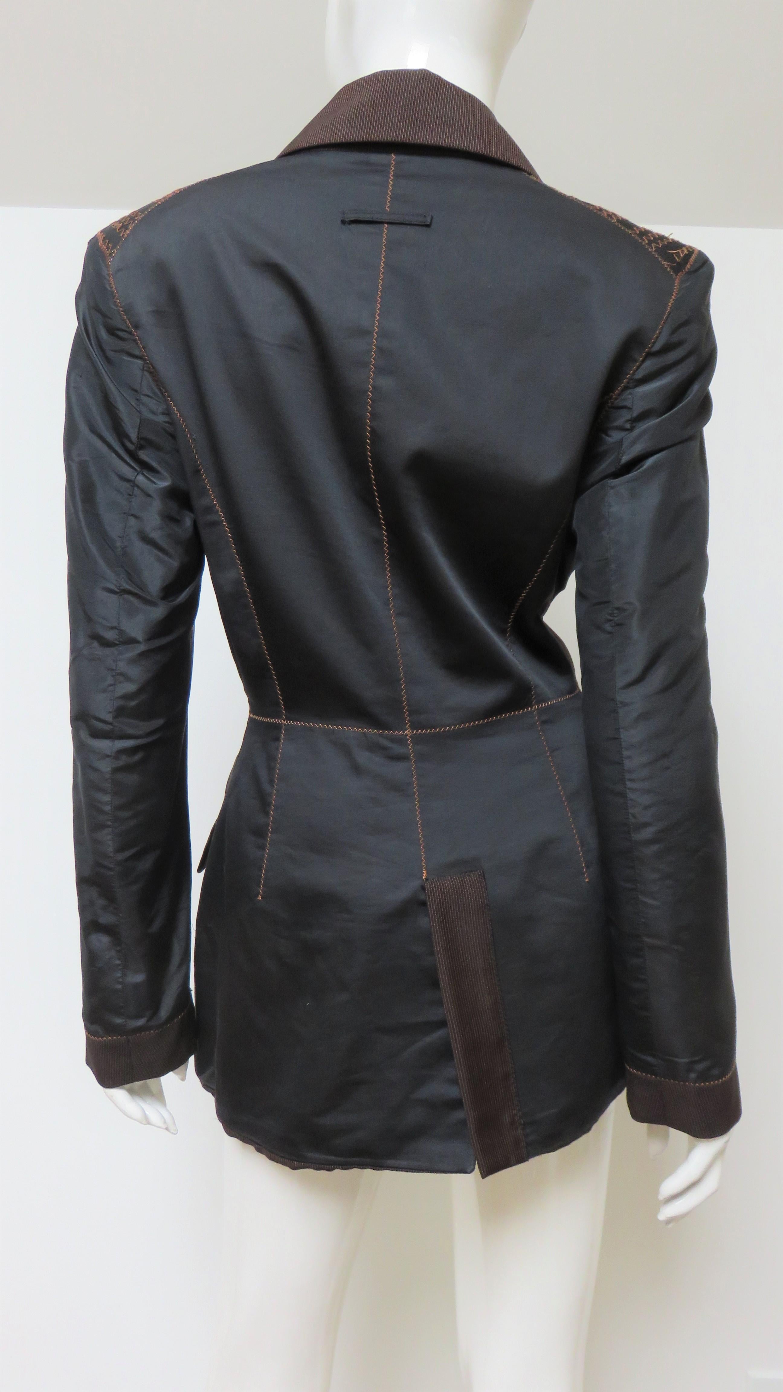 Jean Paul Gaultier Color Block Silk Jacket  For Sale 7