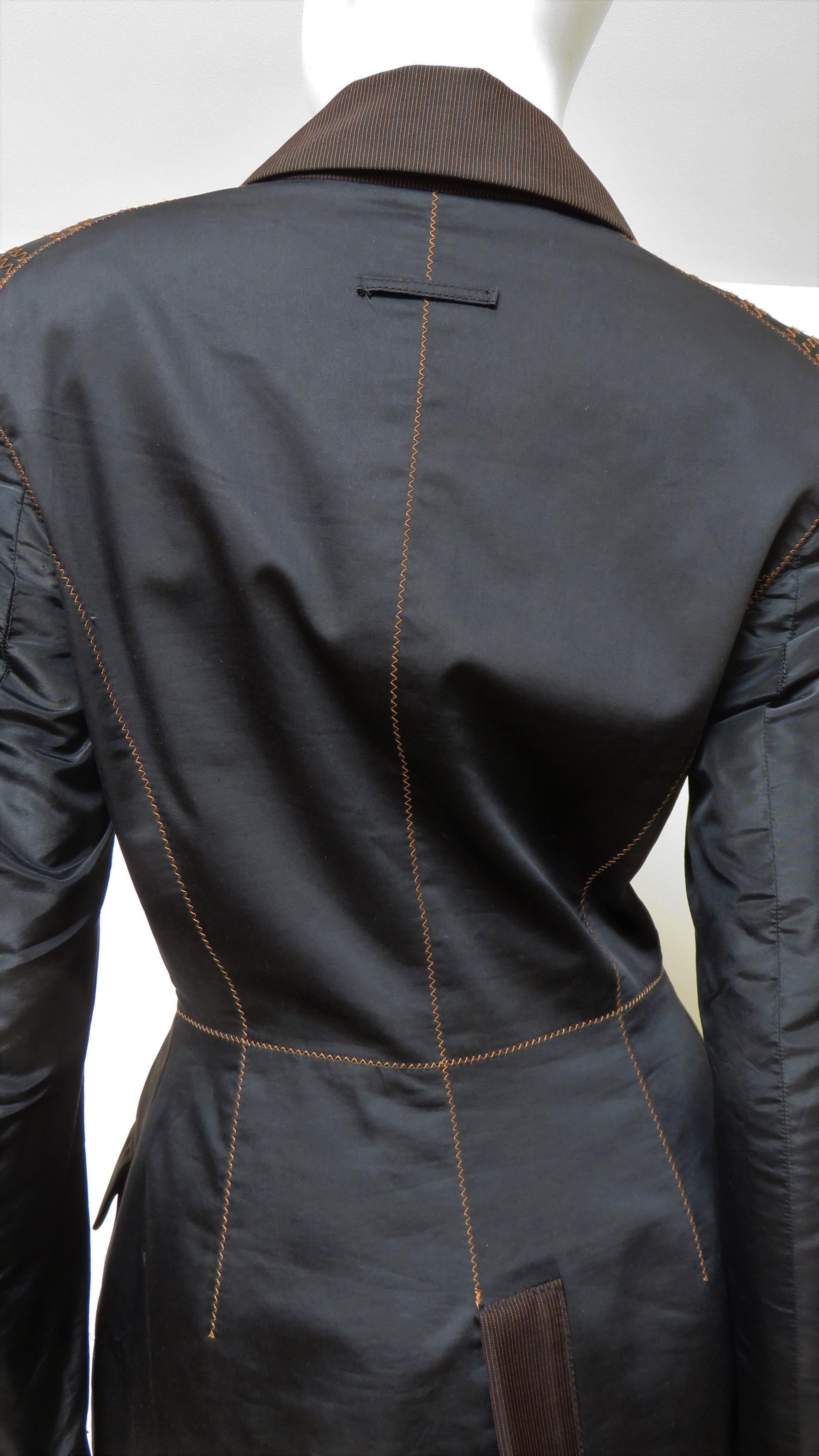 Jean Paul Gaultier Color Block Silk Jacket (veste en soie) en vente 8