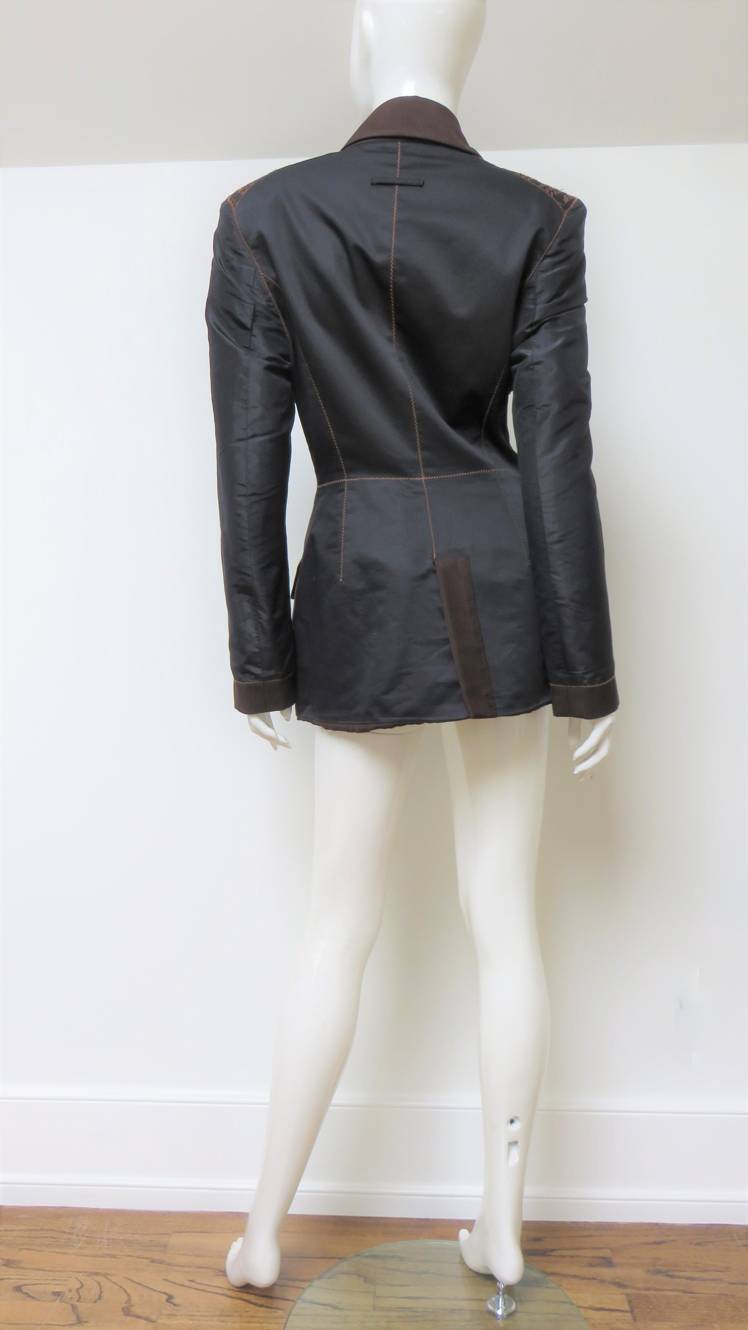 Jean Paul Gaultier Color Block Silk Jacket  For Sale 10