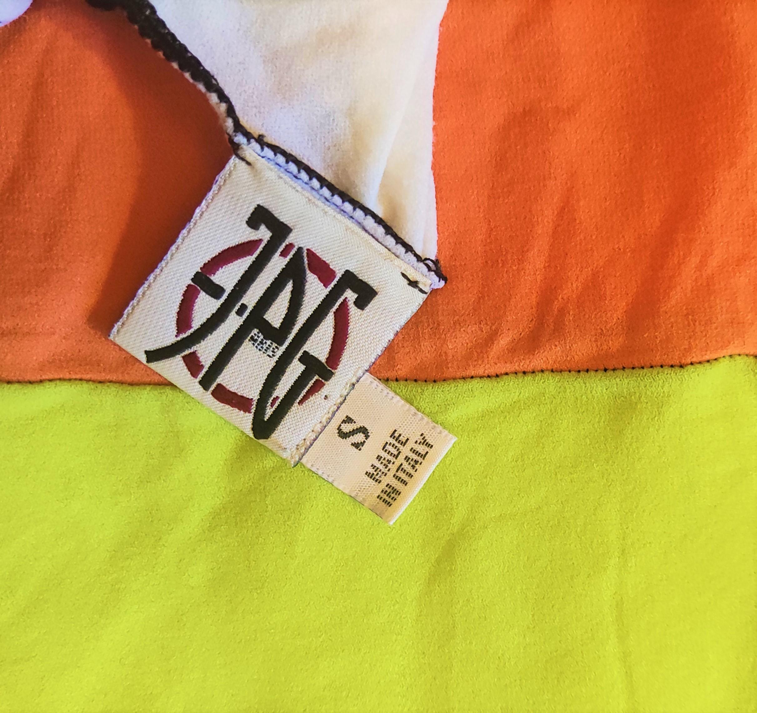Jean Paul Gaultier Color Block Striped Rainbow Vintage Body Tattoo Maxi Dress For Sale 6