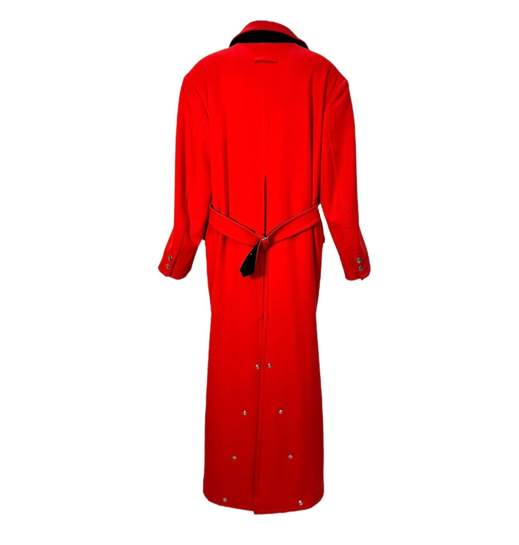 Mono de trinchera convertible Jean Paul Gaultier con forro fotográfico, 1992 Rojo en venta
