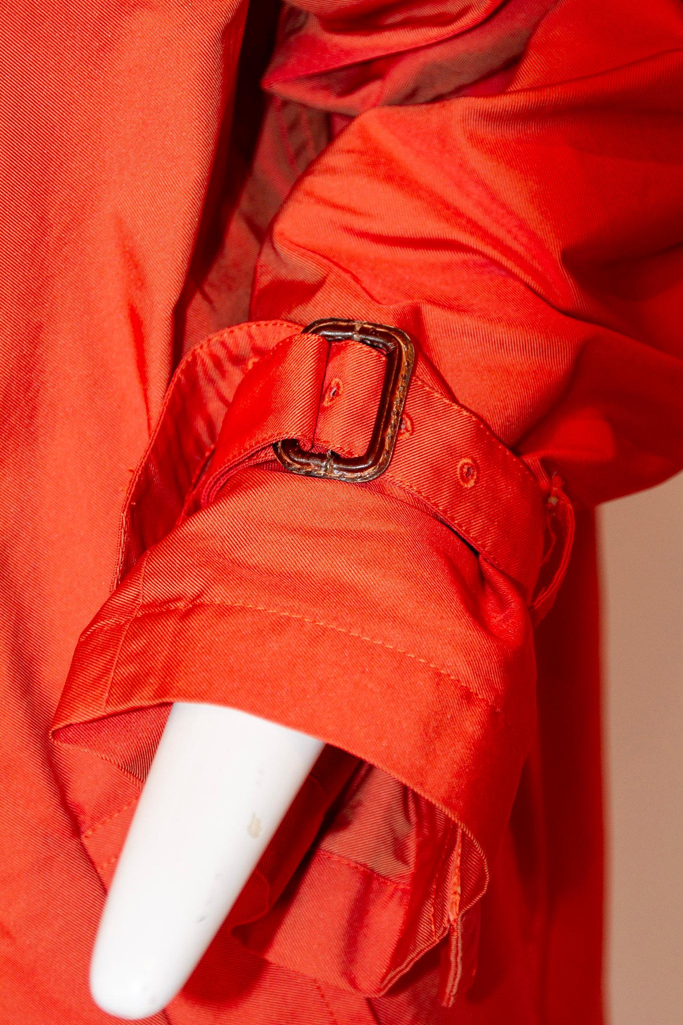 Red Jean Paul Gaultier Coral Trench Coat