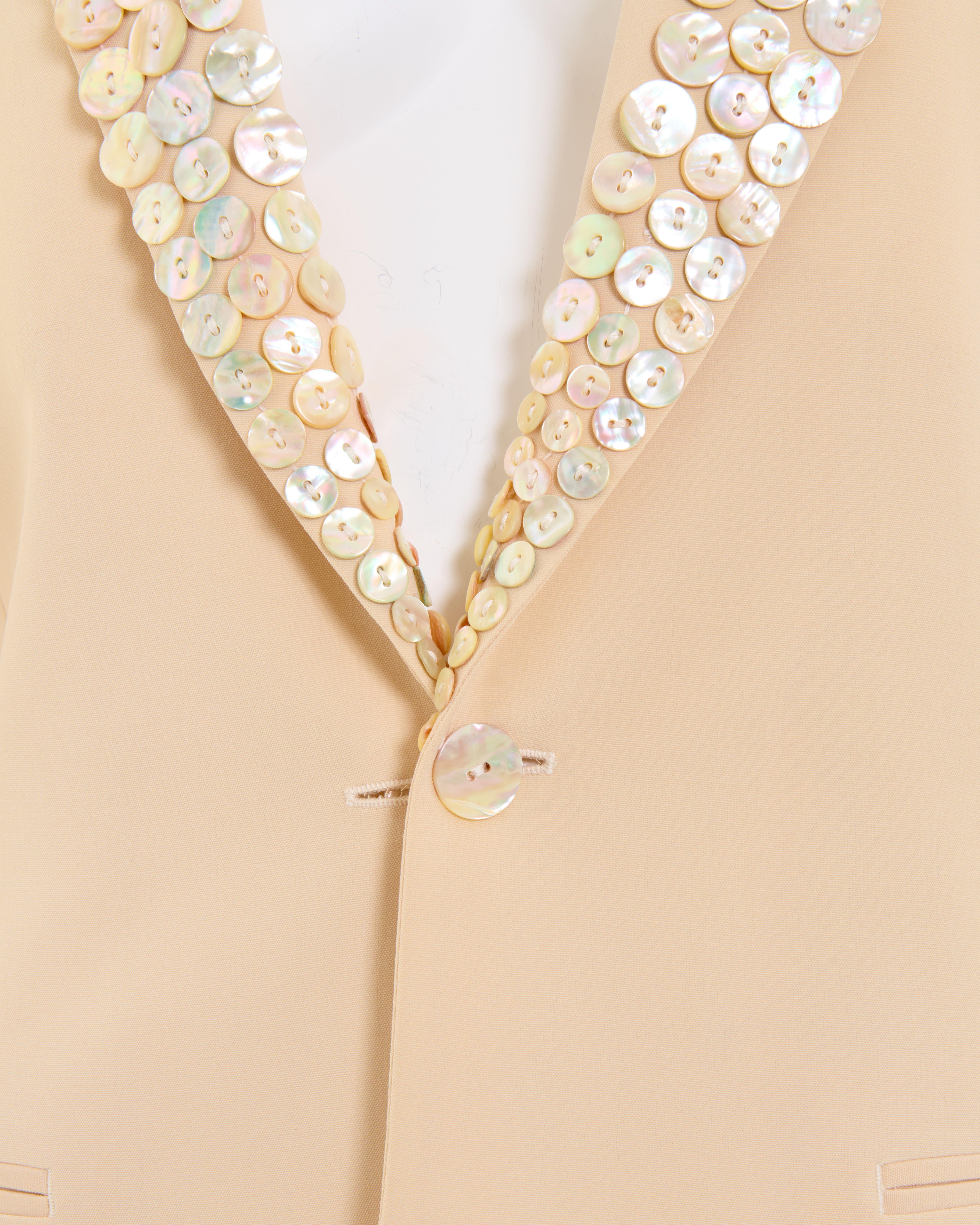 Jean Paul Gaultier Couture S/S 2003 veste à boutons en nacre en vente 6