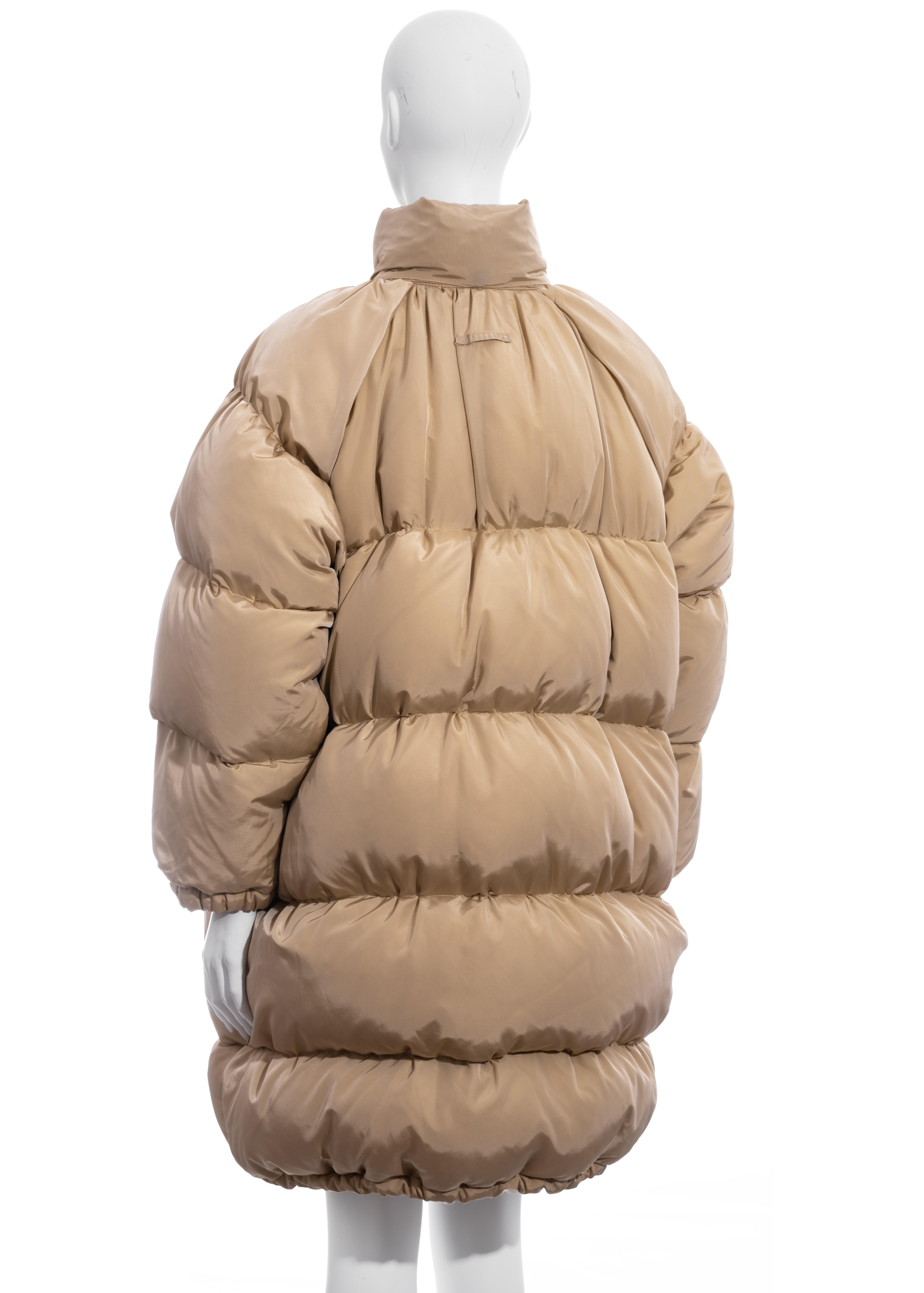 Jean Paul Gaultier cream oversized puffer coat, fw 1999 In Excellent Condition In London, GB