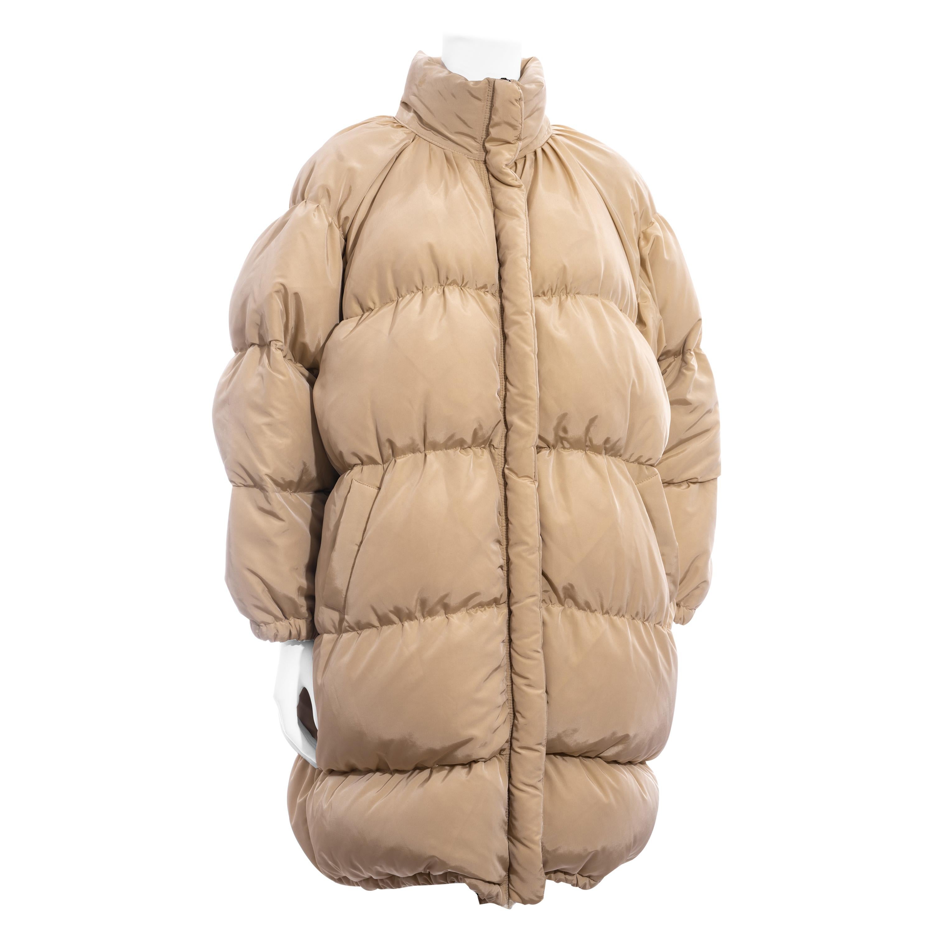 Jean Paul Gaultier cream oversized puffer coat, fw 1999 For Sale at 1stDibs