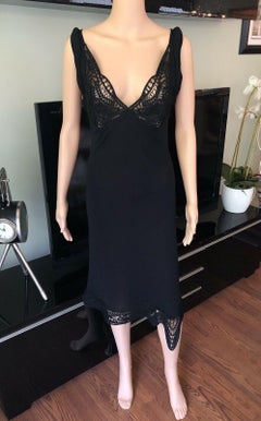 Jean Paul Gaultier Crochet Bustier Black Dress