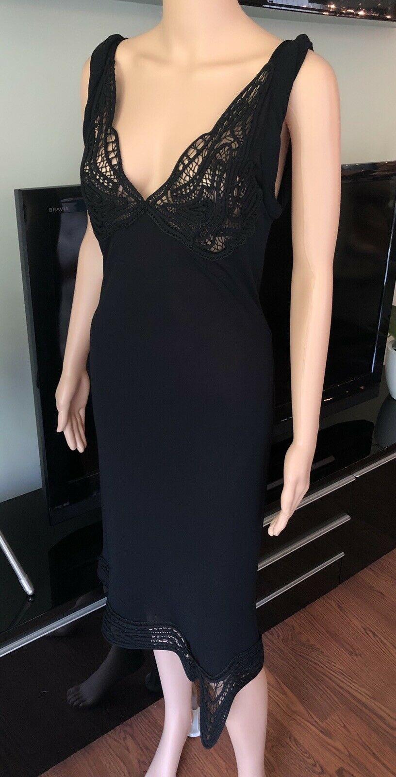 Jean Paul Gaultier Jeans - Vestito nero con bustier all'uncinetto In condizioni buone in vendita a Naples, FL