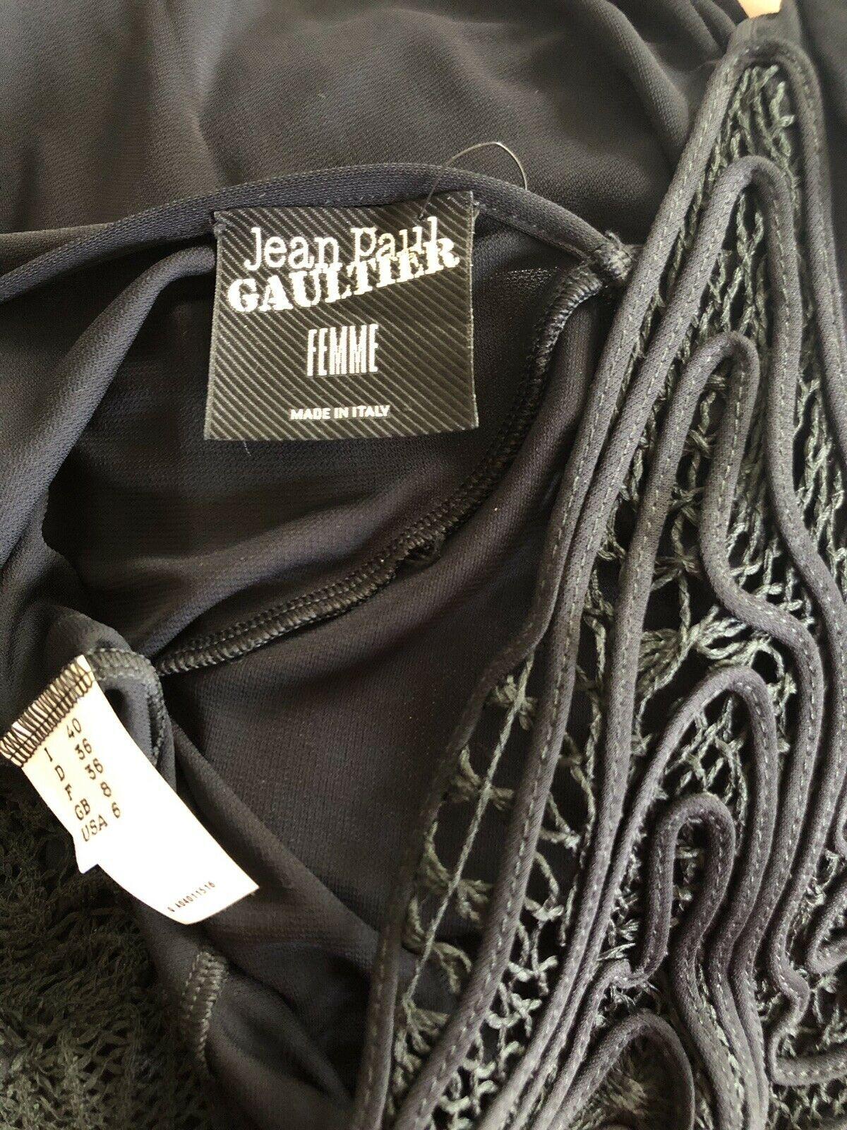 Jean Paul Gaultier Jeans - Vestito nero con bustier all'uncinetto in vendita 1