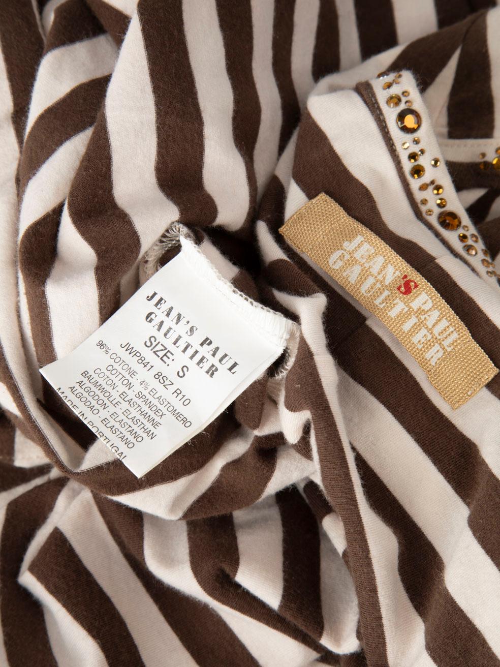 Jean Paul Gaultier Crystal Embellished Stripe Dress Size S 3