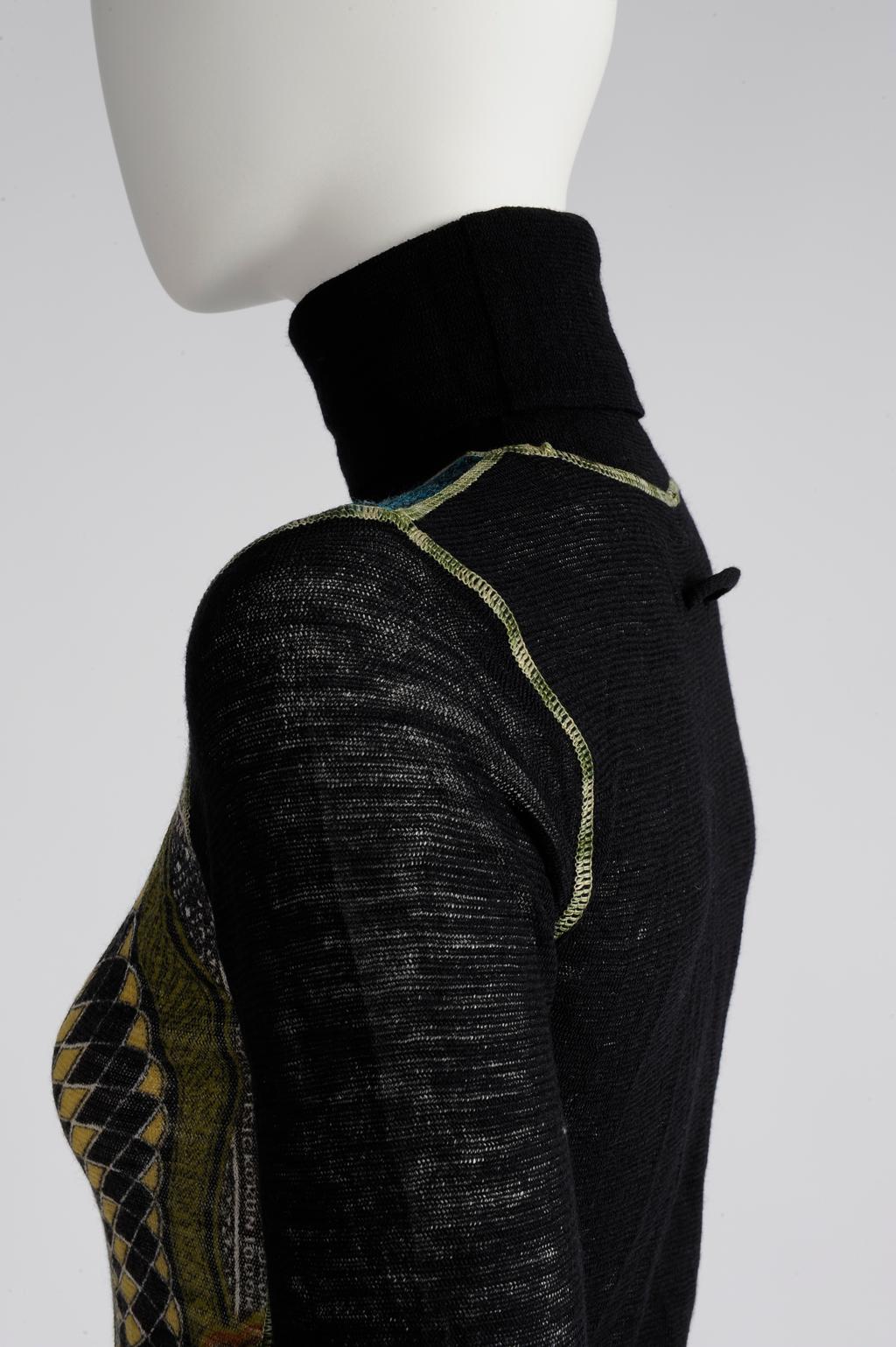 Jean Paul Gaultier Currency Print Mesh Turtleneck Top, Fall-Winter 1994-1995 2