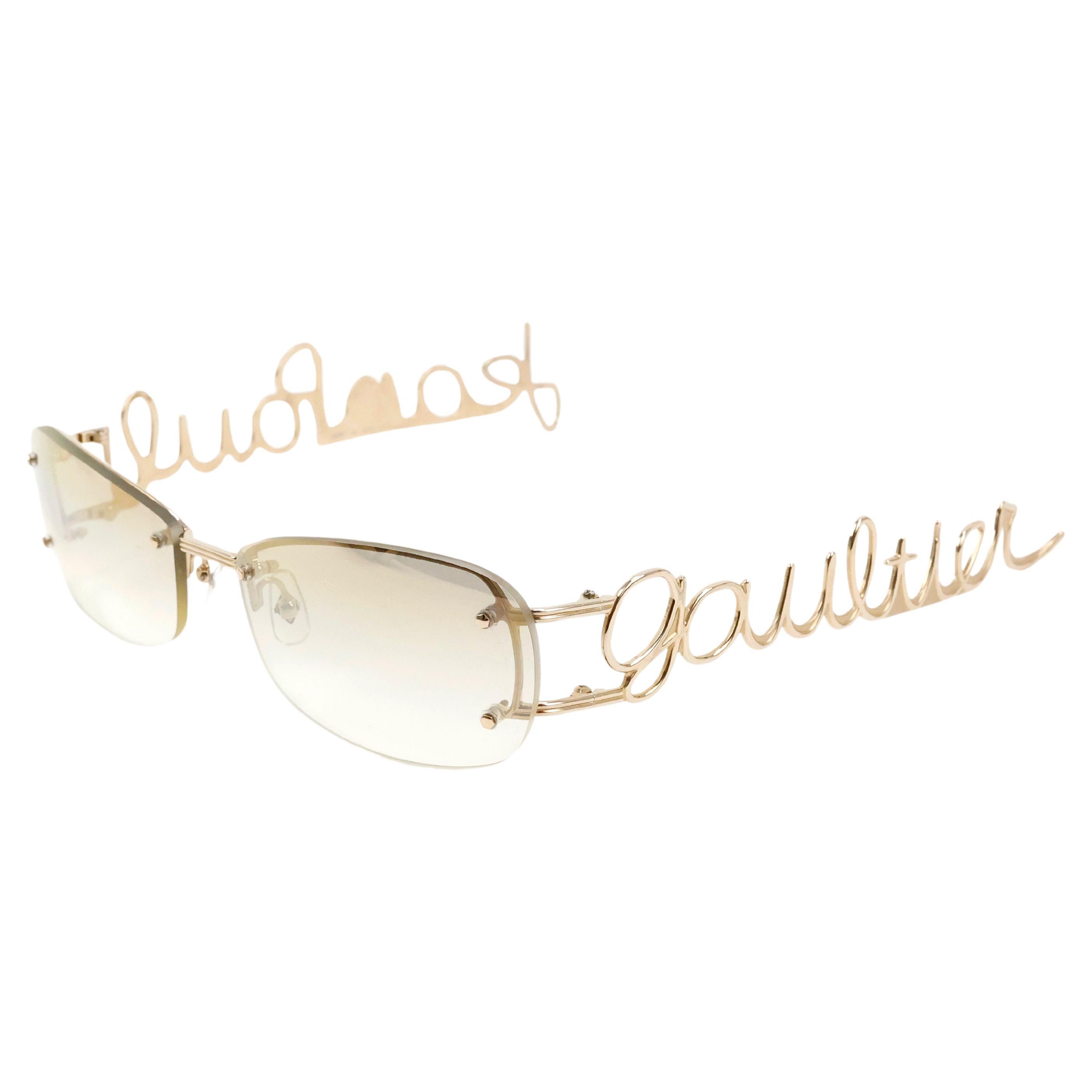Jean Paul Gaultier Cursive Logo Sunglasses For Sale