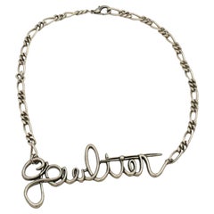 Jean Paul Gaultier Cursive Signature Necklace